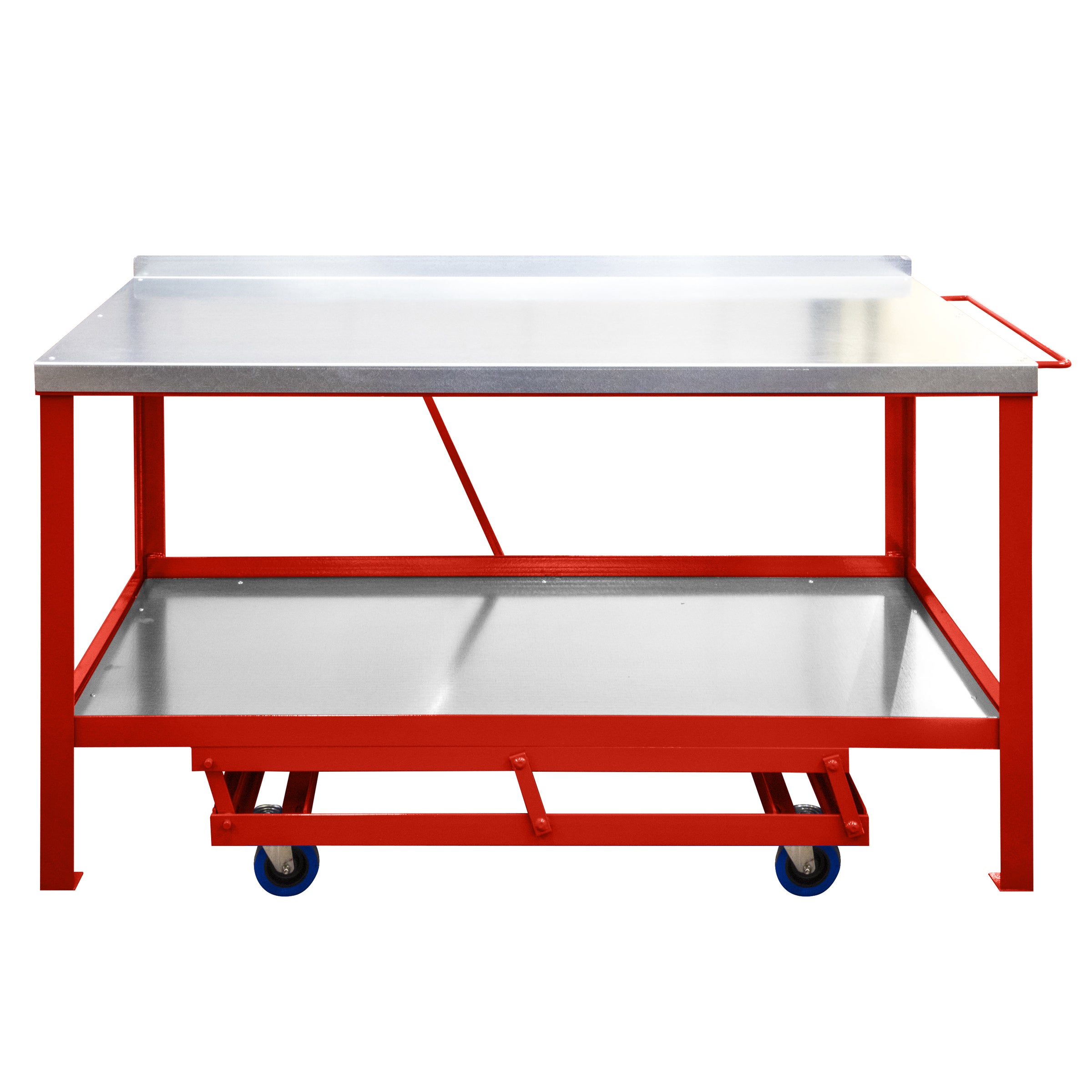 Mobile Workbench With Galvanised Steel Top Portable Workspace Mobile Workbench With Galvanised Steel Top Portable Workspace