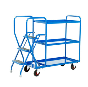 Heavy-Duty | 3-Tray Step Trolley
