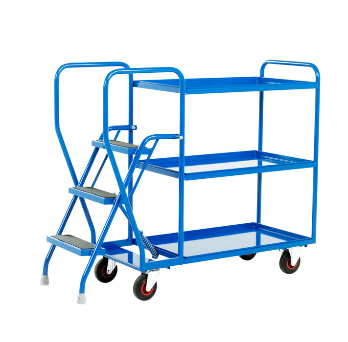 Heavy-Duty | 3-Tray Step Trolley