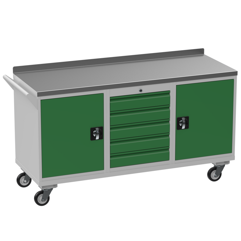Triple Cupboard/Drawer Steel Rolling Tool Cabinet