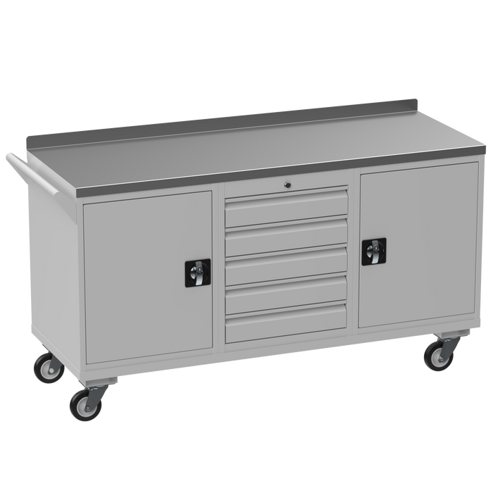 Triple Cupboard/Drawer Steel Rolling Tool Cabinet