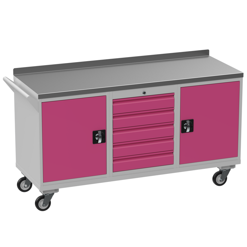 Triple Cupboard/Drawer Steel Rolling Tool Cabinet
