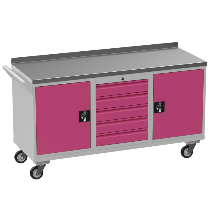 Triple Cupboard/Drawer Steel Rolling Tool Cabinet