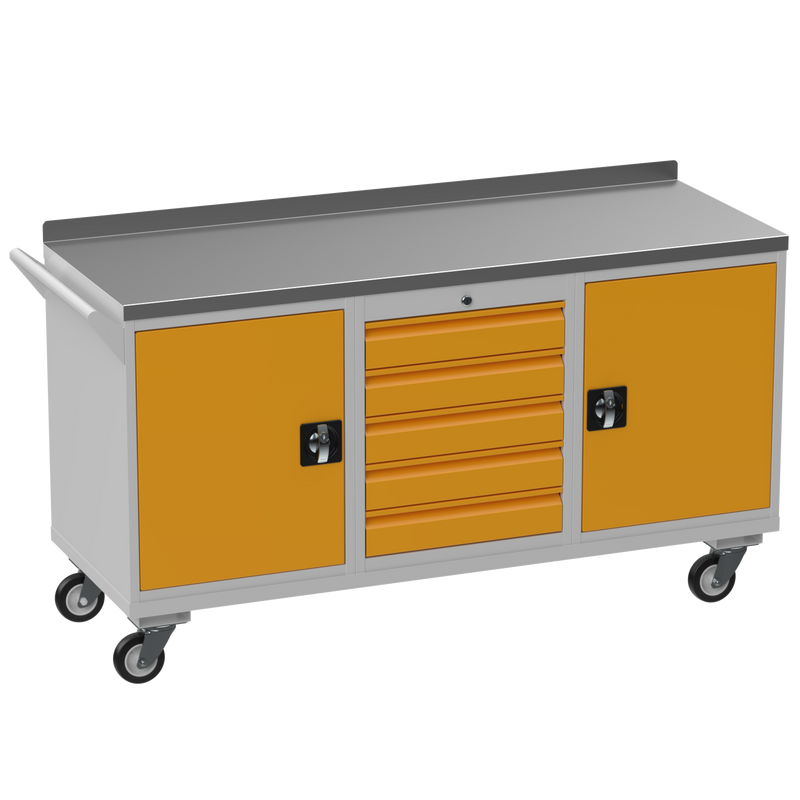 Triple Cupboard/Drawer Steel Rolling Tool Cabinet