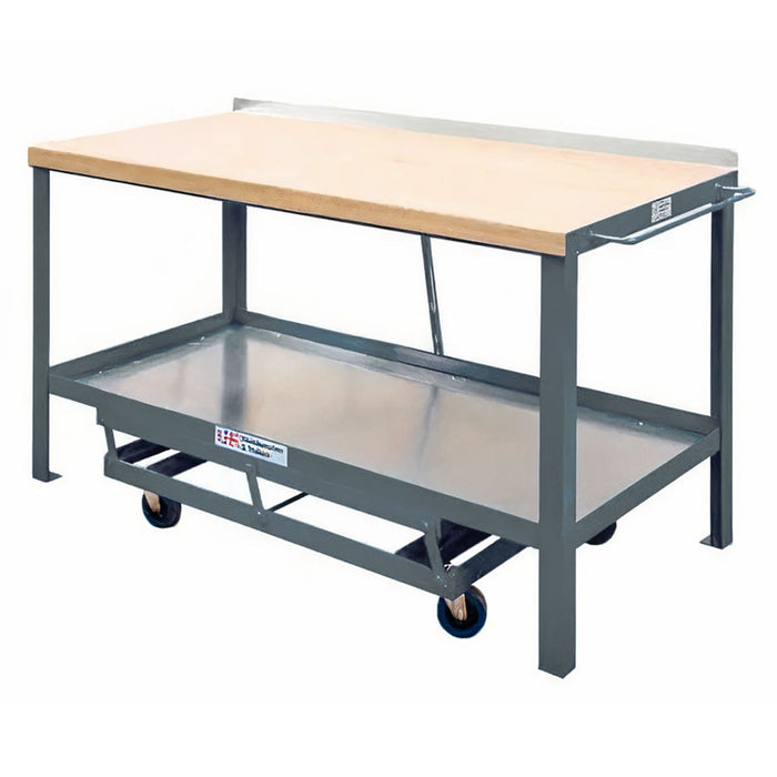 Mobile Workbench With Hard Wooden Top