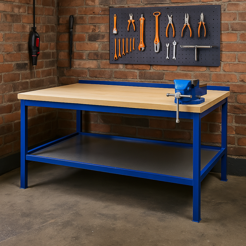 Worktop Bench Solid Wood Worktop Heavy Duty Workbench | Durable & Sturdy Workspace ...