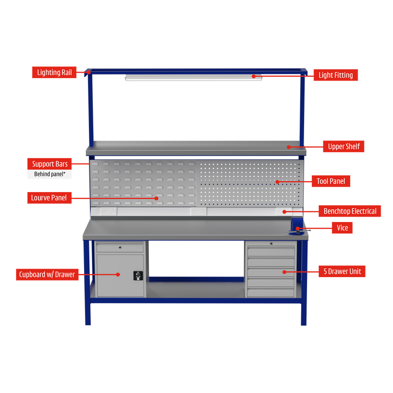 Work Bench File Heavy Duty Workbench with Steel Top | UK Workbenches