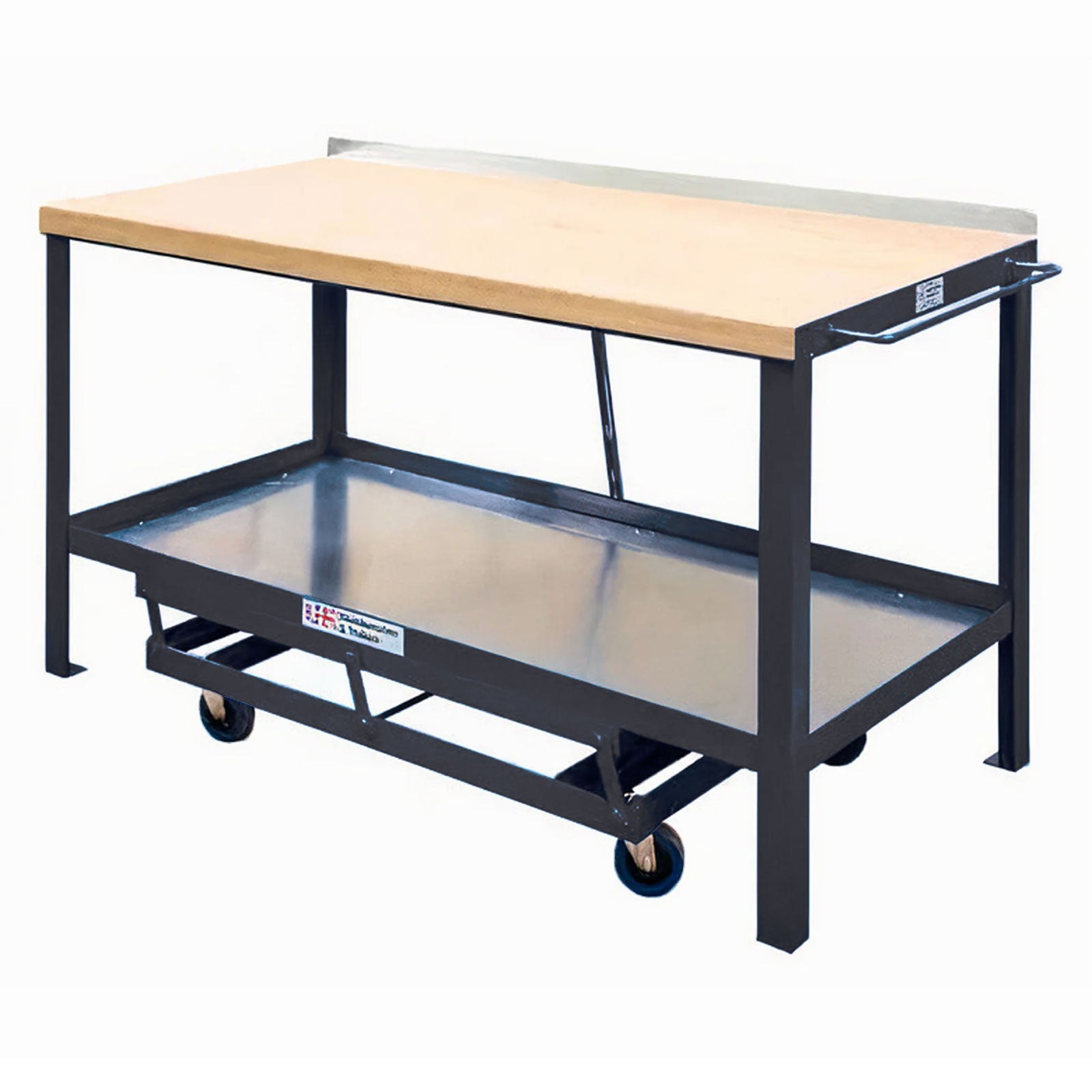 Mobile Workbench with Hard Wooden Top | Sturdy and Portable Workspace ...