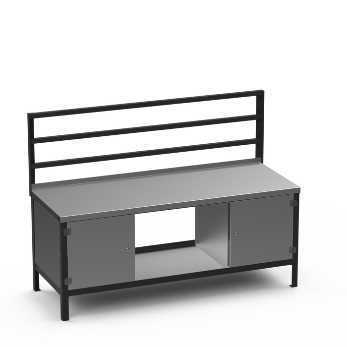 Steel Top Heavy Duty Workbench | Enclosed Cupboard & Enclosed Cupboard Storage