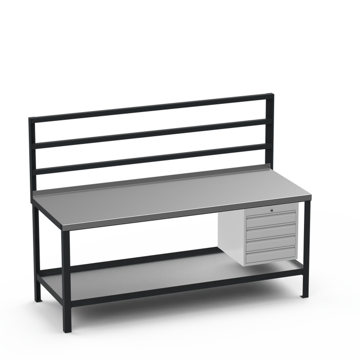 Steel Top Heavy Duty Workbench | 4 Drawer Storage
