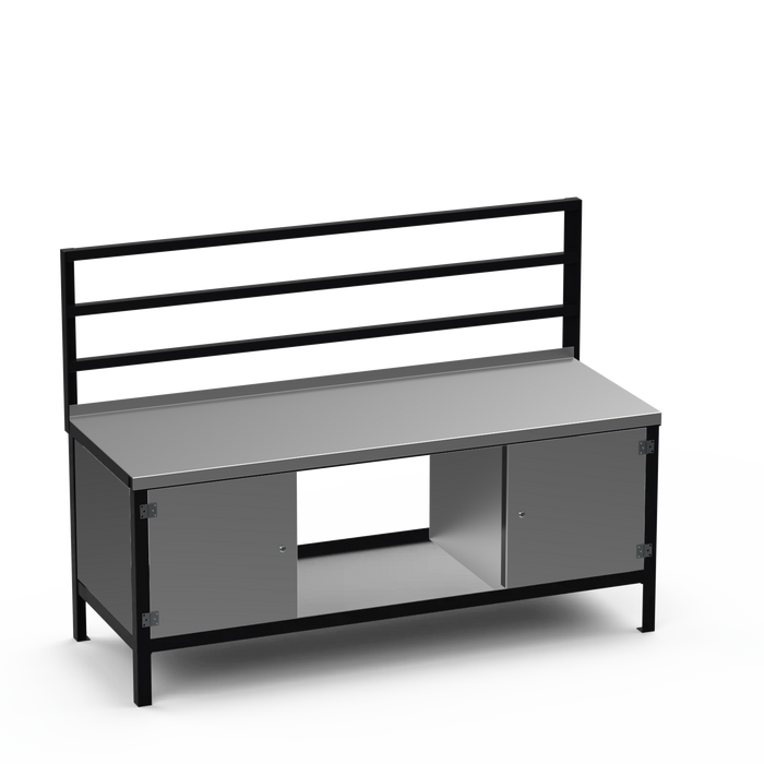 Steel Top Heavy Duty Workbench | Enclosed Cupboard & Enclosed Cupboard Storage