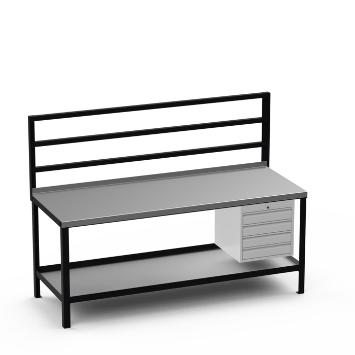 Steel Top Heavy Duty Workbench | 4 Drawer Storage