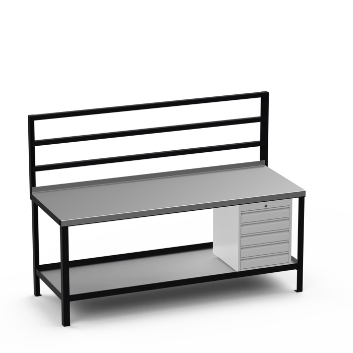 Steel Top Heavy Duty Workbench | 5 Drawer Storage