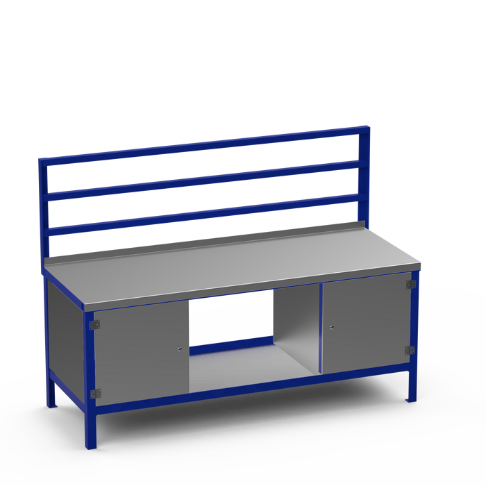 Steel Top Heavy Duty Workbench | Enclosed Cupboard & Enclosed Cupboard Storage