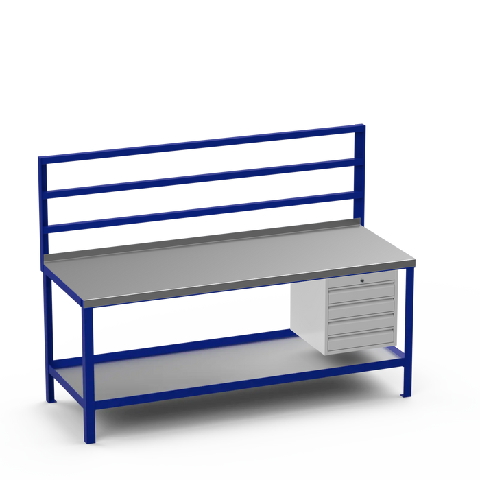 Steel Top Heavy Duty Workbench | 4 Drawer Storage