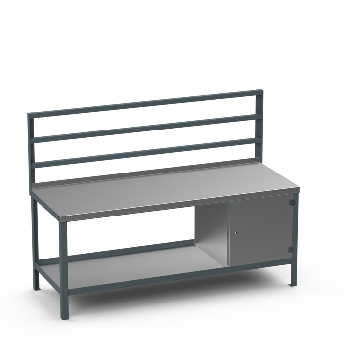 Steel Top Heavy Duty Workbench | Enclosed Cupboard Storage
