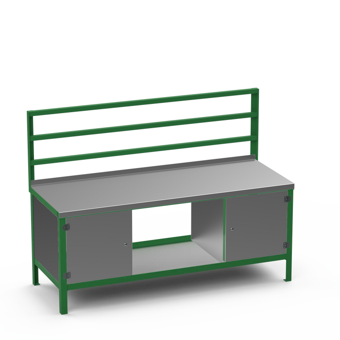 Steel Top Heavy Duty Workbench | Enclosed Cupboard & Enclosed Cupboard Storage