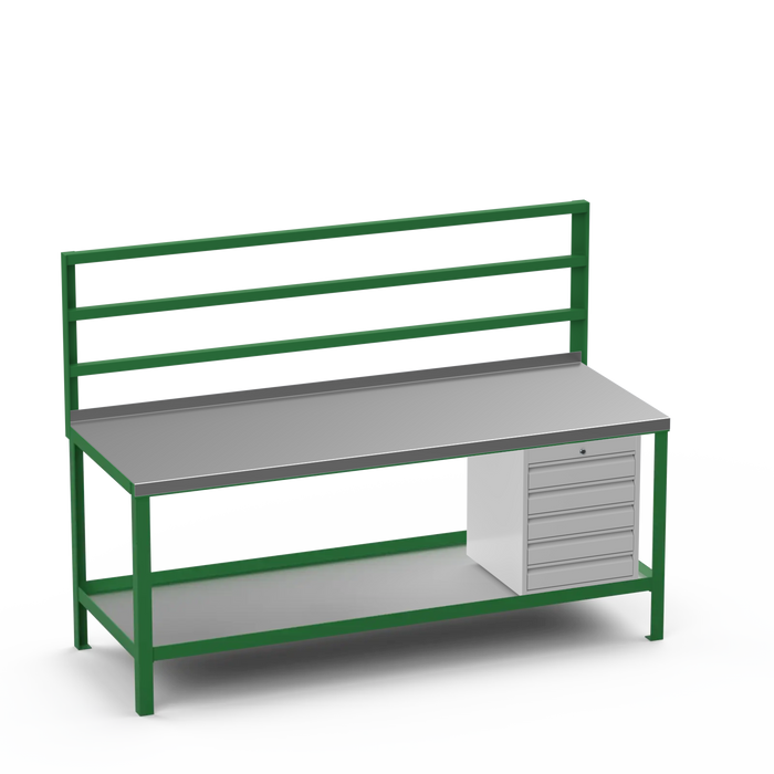 Steel Top Heavy Duty Workbench | 5 Drawer Storage