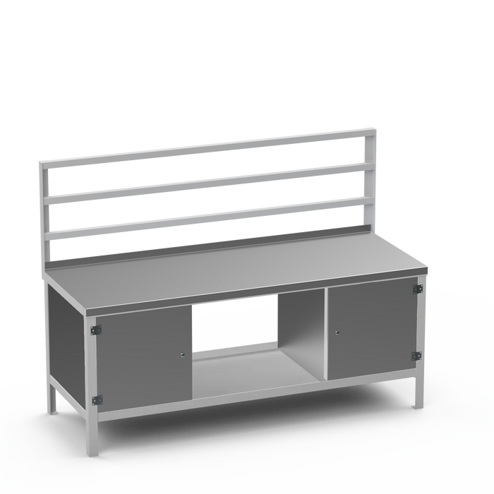 Steel Top Heavy Duty Workbench | Enclosed Cupboard & Enclosed Cupboard Storage