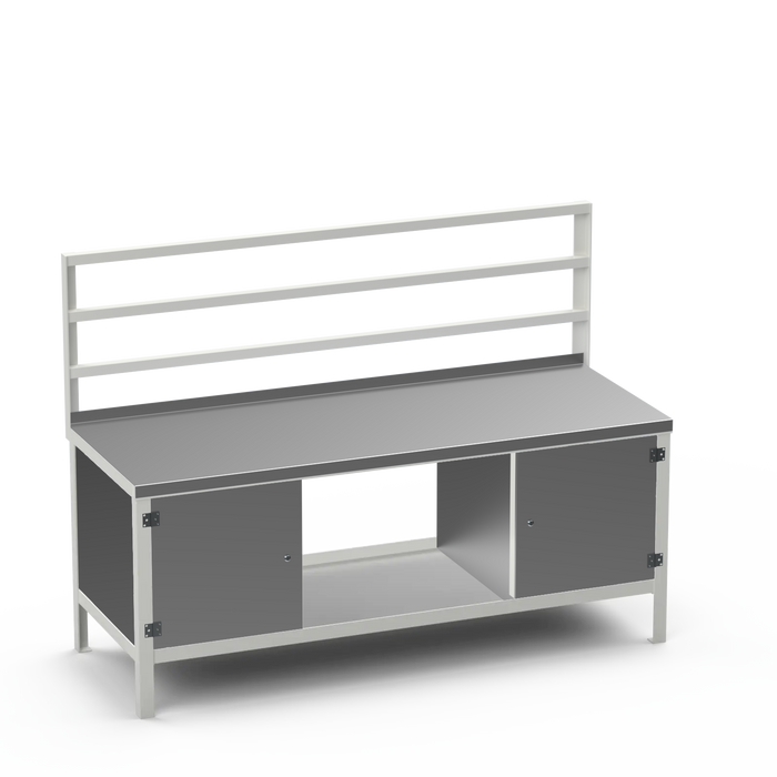 Steel Top Heavy Duty Workbench | Enclosed Cupboard & Enclosed Cupboard Storage