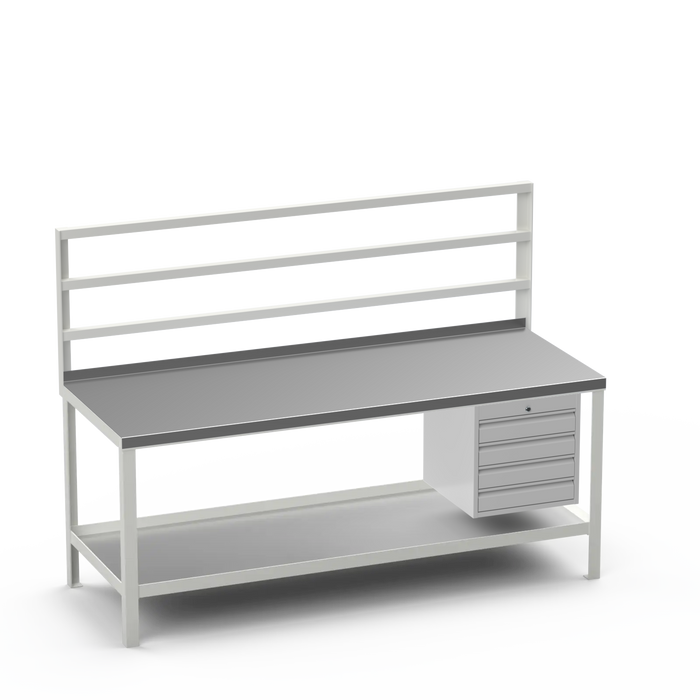 Steel Top Heavy Duty Workbench | 4 Drawer Storage