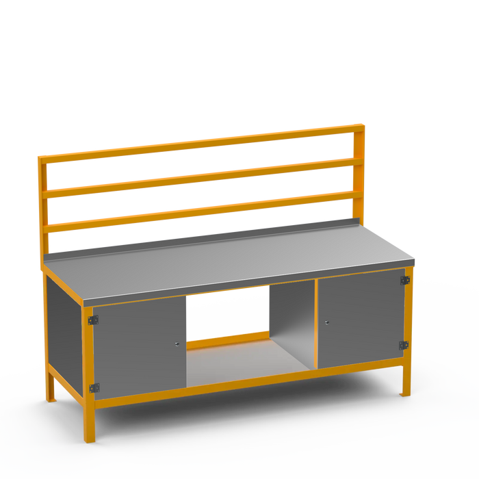 Steel Top Heavy Duty Workbench | Enclosed Cupboard & Enclosed Cupboard Storage