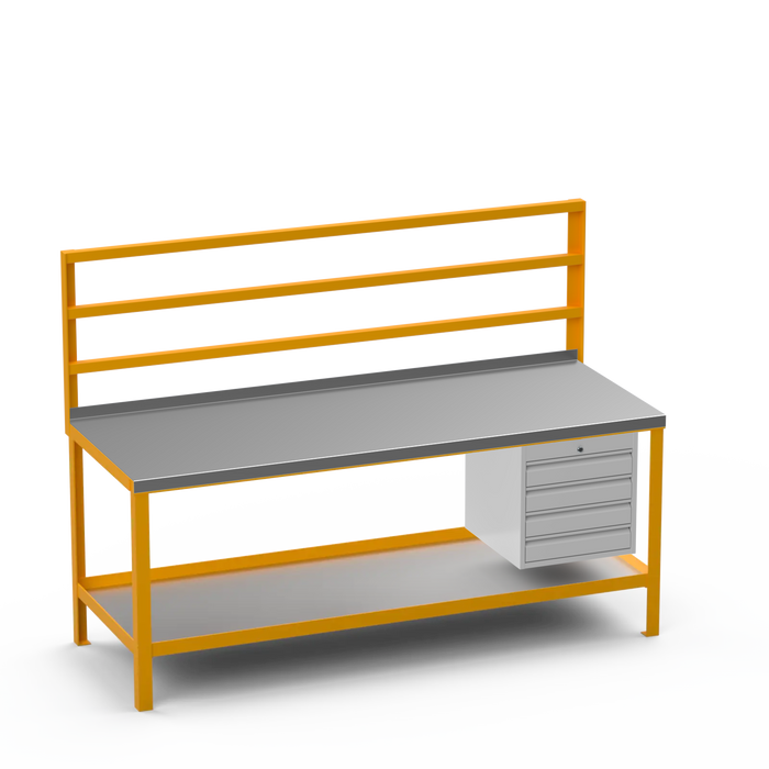 Steel Top Heavy Duty Workbench | 4 Drawer Storage