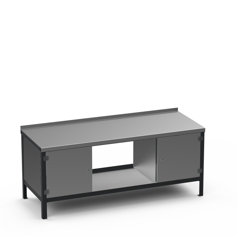 Steel Top Heavy Duty Workbench | Enclosed Cupboard & Storage