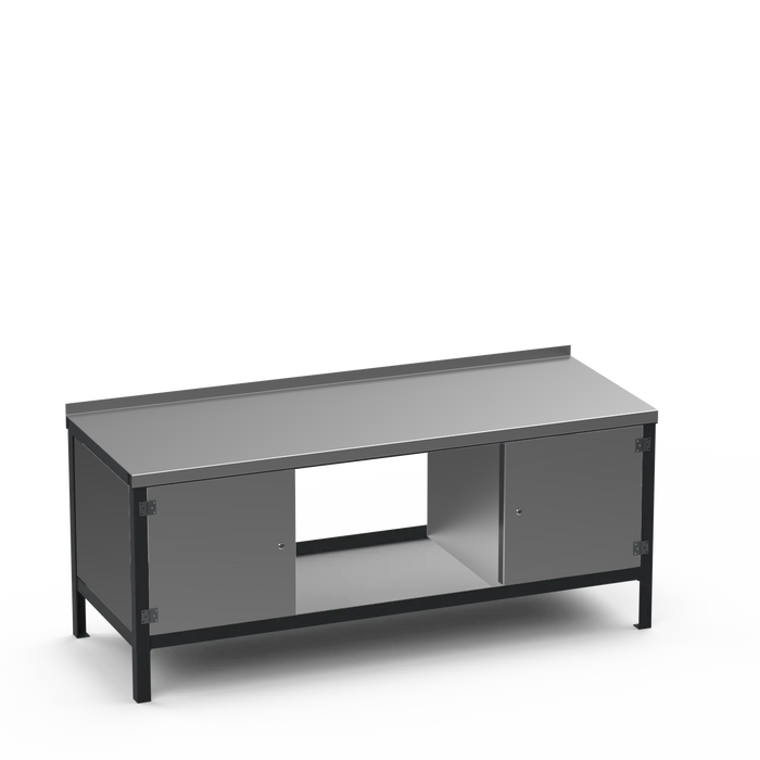 Steel Top Heavy Duty Workbench | Enclosed Cupboard & Enclosed Cupboard Storage