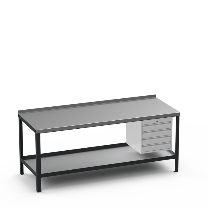 Steel Top Heavy Duty Workbench | 4 Drawer Storage