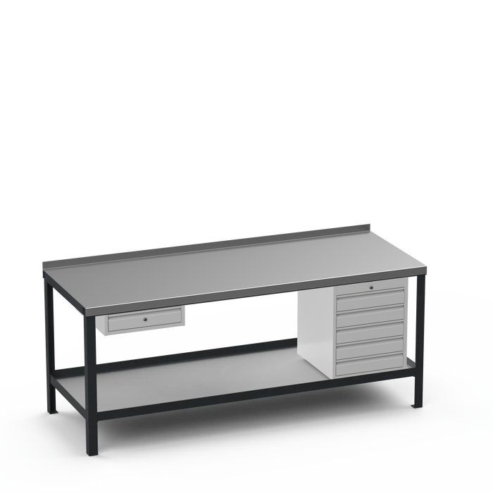 Steel Top Heavy Duty Workbench | Single Drawer & 5 Drawer Storage