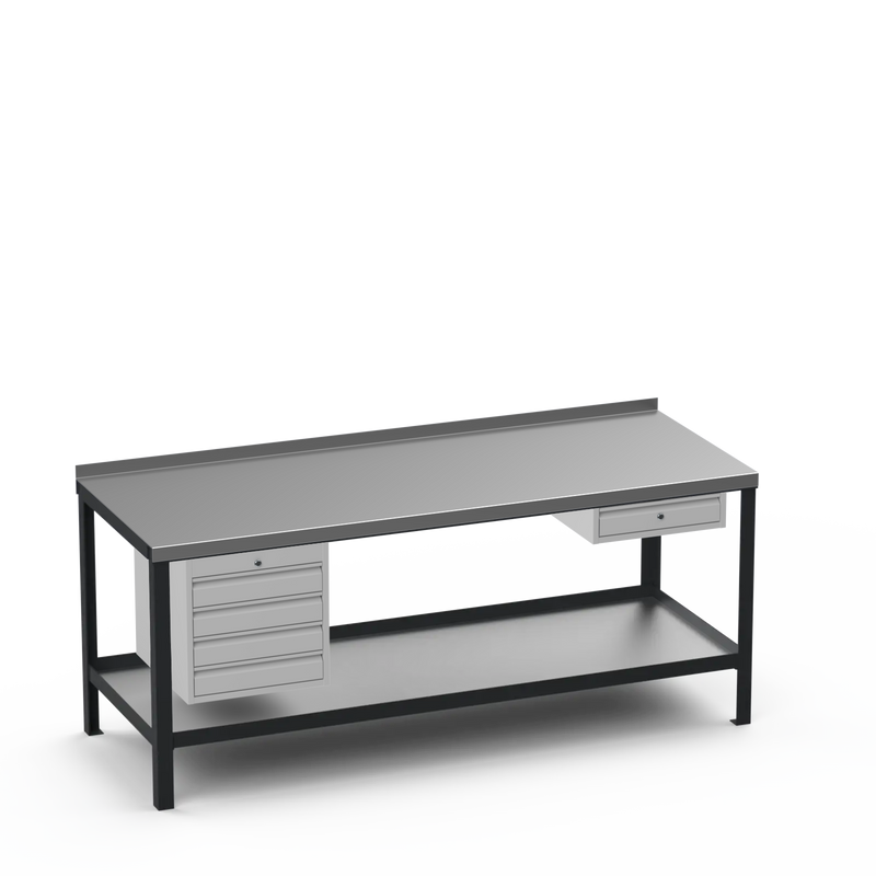 Steel Top Heavy Duty Workbench | 4 Drawer & Single Drawer Storage