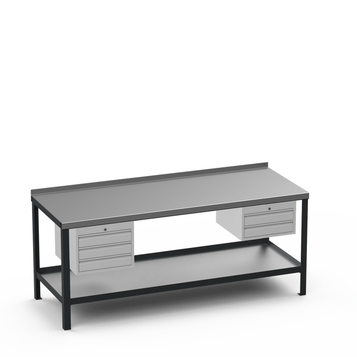 Steel Top Heavy Duty Workbench | 3 Drawer & 2 Drawer Storage