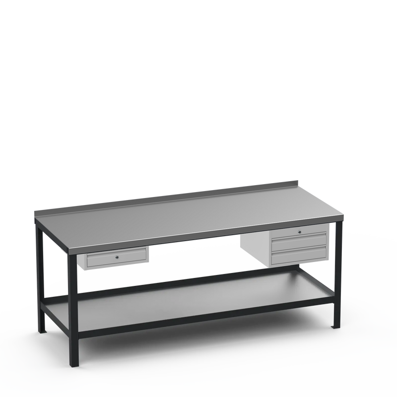 Steel Top Heavy Duty Workbench | Single Drawer & 2 Drawer Storage