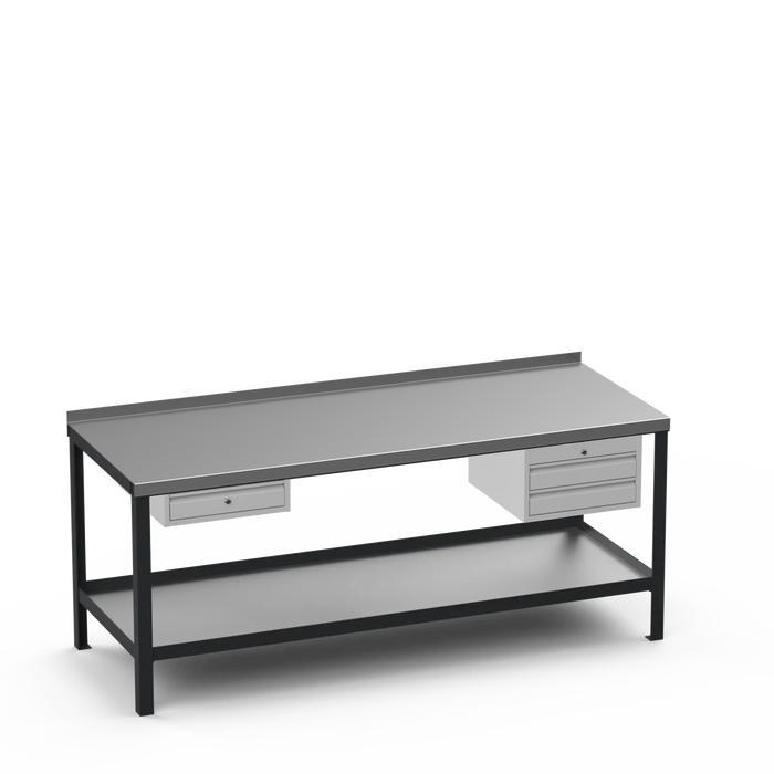 Steel Top Heavy Duty Workbench | Single Drawer & 2 Drawer Storage
