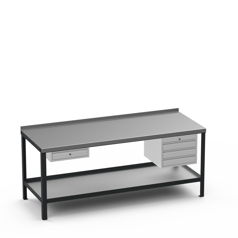 Steel Top Heavy Duty Workbench | Single Drawer & 3 Drawer Storage