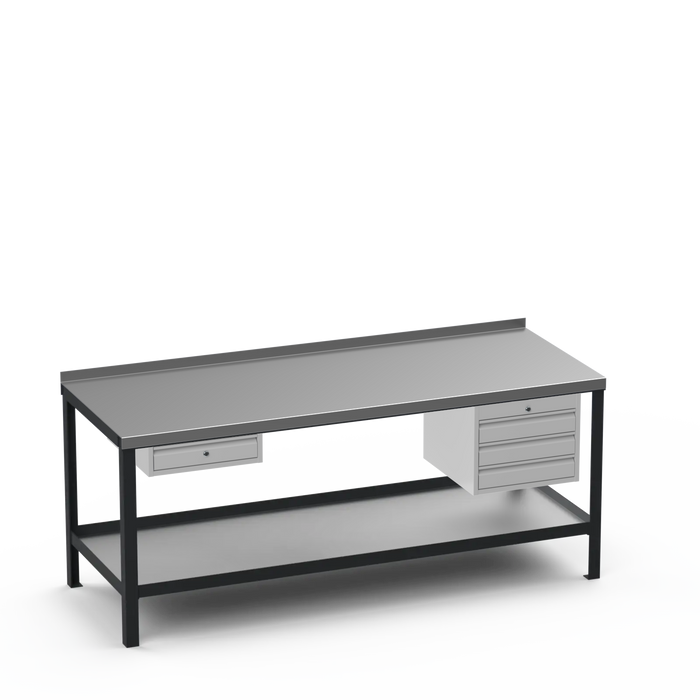 Steel Top Heavy Duty Workbench | Single Drawer & 3 Drawer Storage