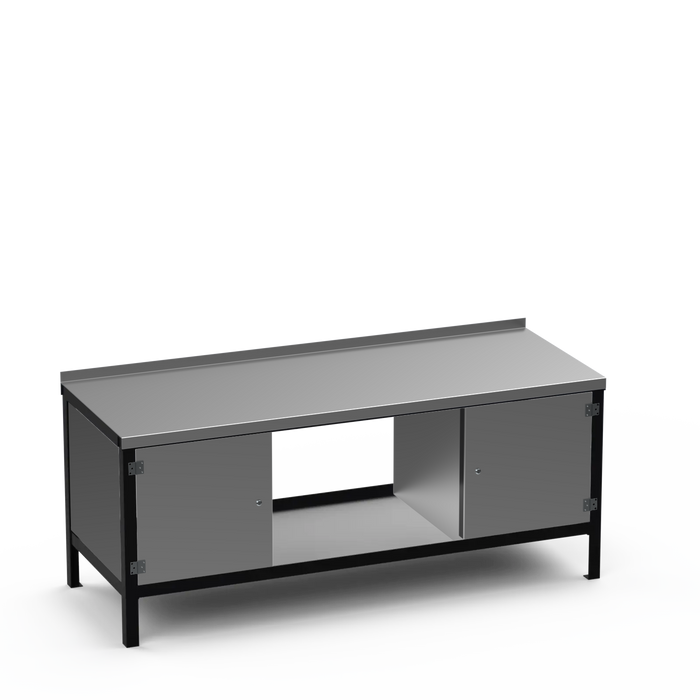 Steel Top Heavy Duty Workbench | Enclosed Cupboard & Enclosed Cupboard Storage