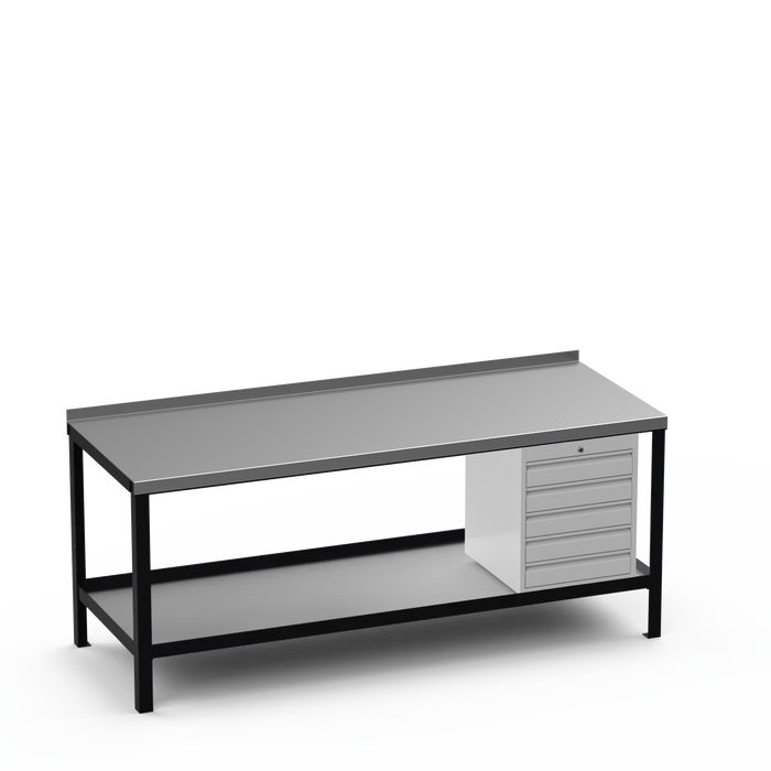 Steel Top Heavy Duty Workbench | 5 Drawer Storage