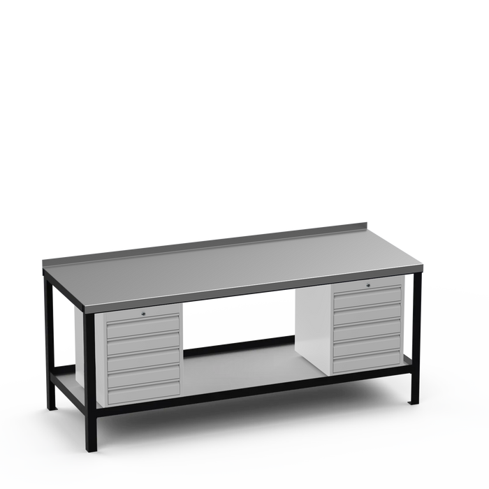 Steel Top Heavy Duty Workbench | 5 Drawer & 5 Drawer Storage