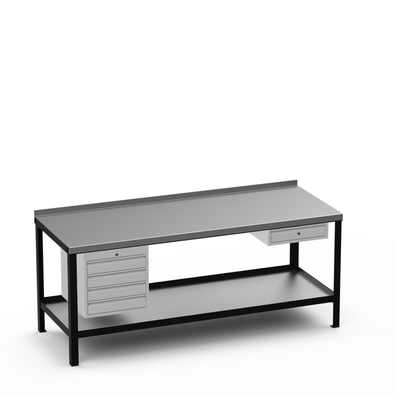 Steel Top Heavy Duty Workbench | 4 Drawer & Single Drawer Storage