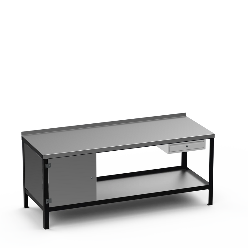 Steel Top Heavy Duty Workbench | Cupboard & Single Drawer Storage Unit