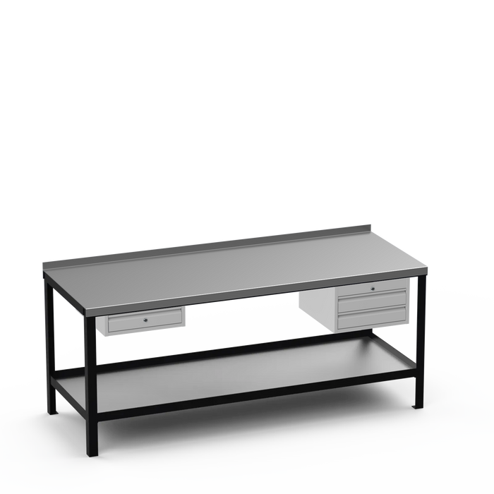 Steel Top Heavy Duty Workbench | Single Drawer & 2 Drawer Storage
