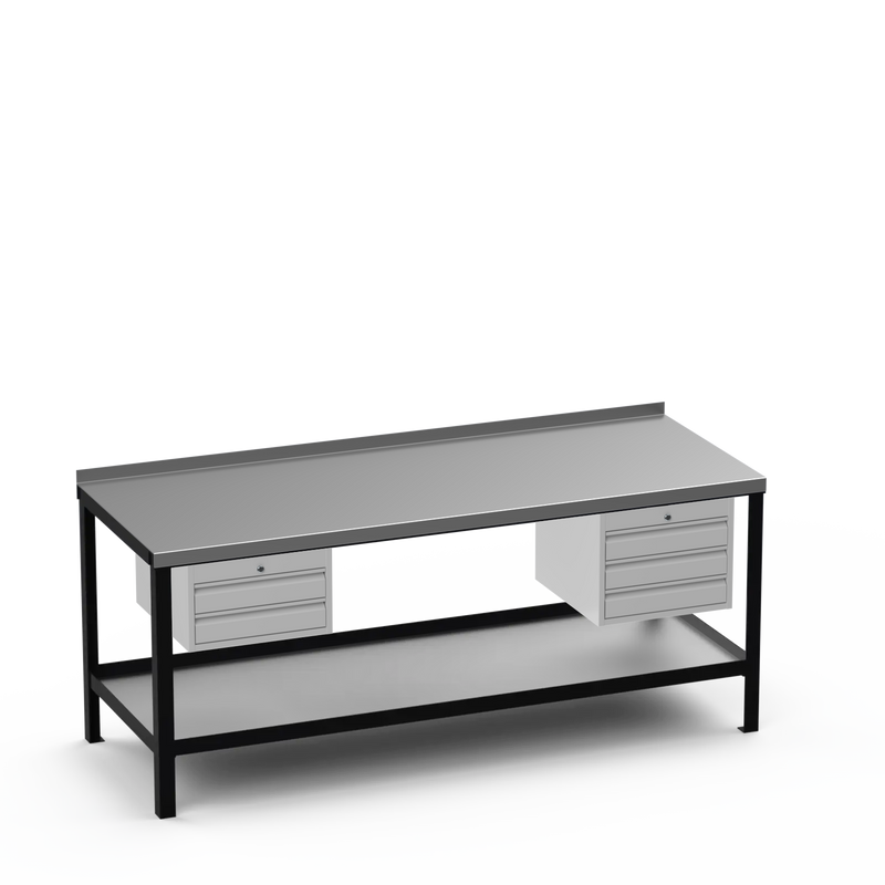 Steel Top Heavy Duty Workbench | 2 Drawer & 3 Drawer Storage
