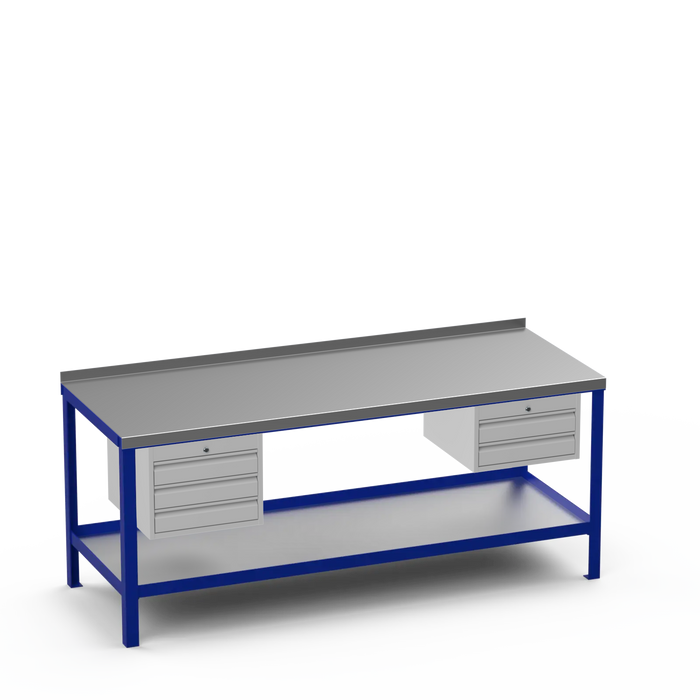 Steel Top Heavy Duty Workbench | 3 Drawer & 2 Drawer Storage