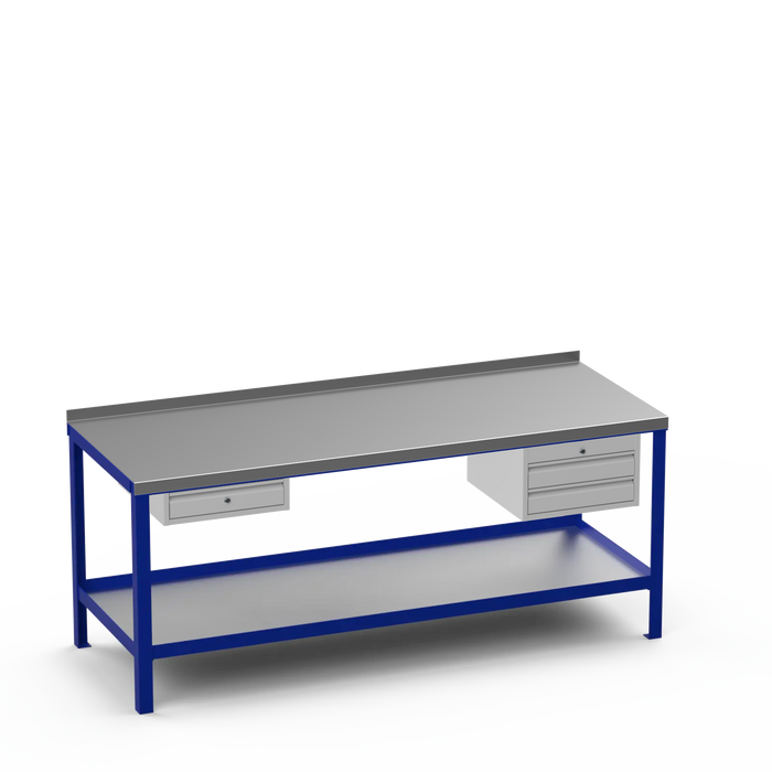 Steel Top Heavy Duty Workbench | Single Drawer & 2 Drawer Storage