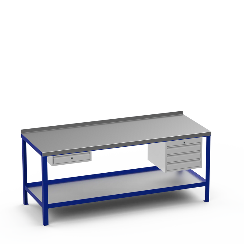 Steel Top Heavy Duty Workbench | Single Drawer & 3 Drawer Storage