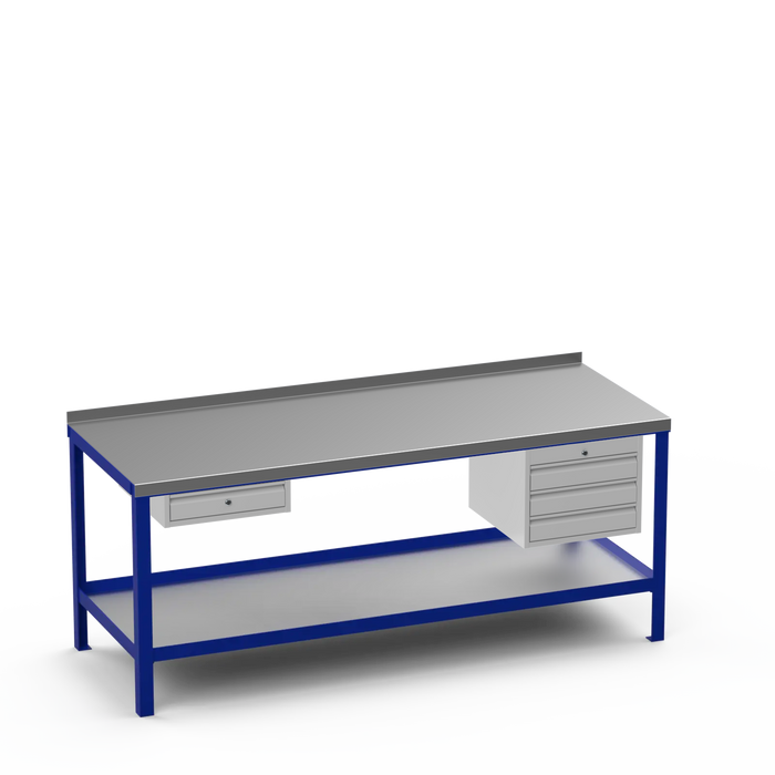 Steel Top Heavy Duty Workbench | Single Drawer & 3 Drawer Storage