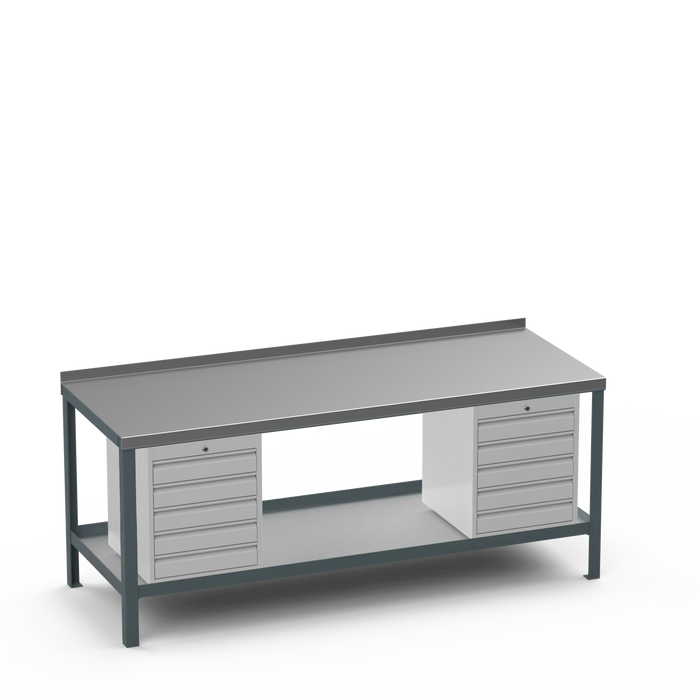 Steel Top Heavy Duty Workbench | 5 Drawer & 5 Drawer Storage