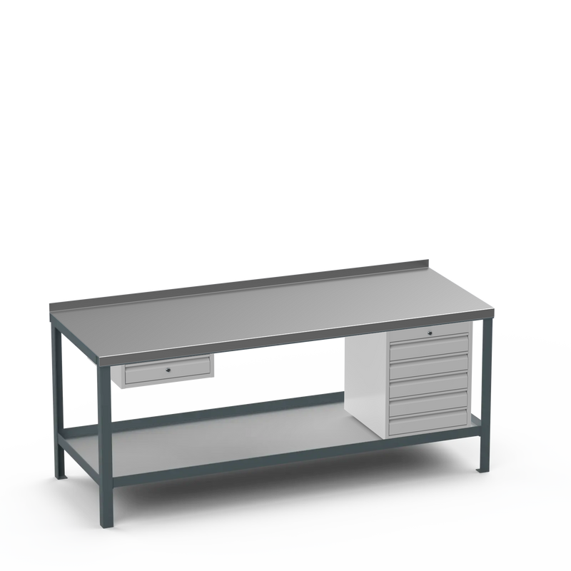 Steel Top Heavy Duty Workbench | Single Drawer & 5 Drawer Storage